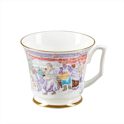 Сервиз чайный форма Юлия рисунок Серебряные коньки, 6 персон 14 предметов арт. 81.29098.00.1