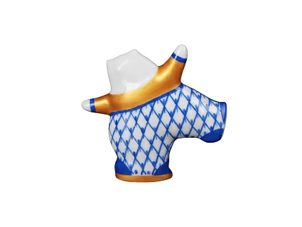 Скульптура форма Кот-фигурист рисунок Синяя сетка арт. 82.82948.00.1