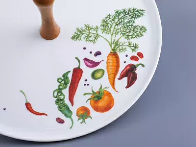 Блюдо для сыра 305 мм форма Richelieu рисунок Мамина дача, арт. 80.02158.00.1