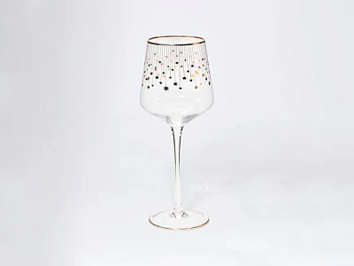 Набор из 2-х бокалов для вина 430 мл в подарочной упаковке, рисунок Азур золотой, арт 14.11447.07