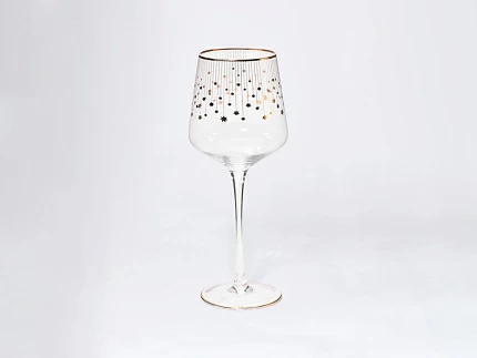 Набор из 2-х бокалов для вина 430 мл в подарочной упаковке, рисунок Азур золотой, арт 14.11447.07