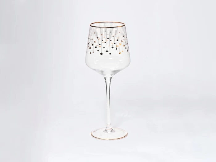 Набор из 2-х бокалов для вина 430 мл в подарочной упаковке, рисунок Азур золотой, арт 14.11447.07, 