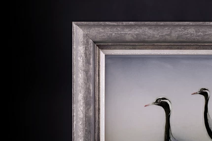 Пласт в багете 350х350 мм, рисунок Журавли арт. 80.88996.00.1