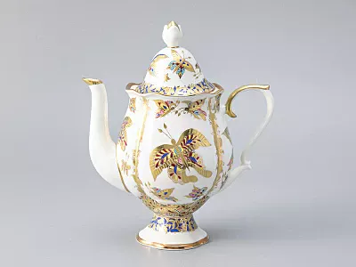 Сервиз кофейный форма Наташа рисунок Фантастические бабочки, 6 персон 14 предметов, арт. 81.21238.00.1