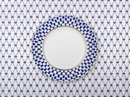 Подарочный набор Скатерть квадратная 145х145 Кобальтовая сетка Синяя арт. 14.01151.02