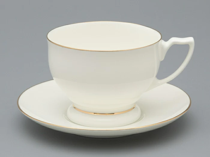 Сервиз чайный форма Жемчужина рисунок Золотая лента, 6 персон 14 предметов, арт. 81.26223.00.1, 