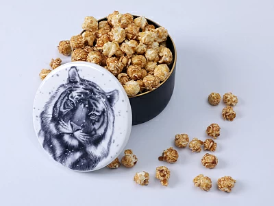 Декоративная тарелка 300 мм в подарочной упаковке, форма Эллипс 2, рисунок Тотем Тигр арт. 81.30083.00.1