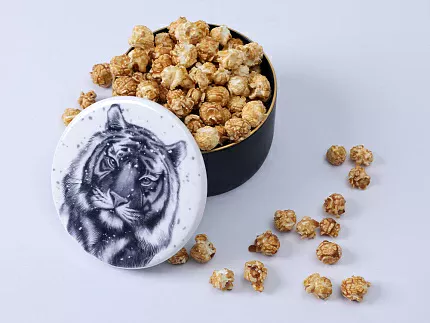 Декоративная тарелка 300 мм в подарочной упаковке, форма Эллипс 2, рисунок Тотем Тигр арт. 81.30083.00.1