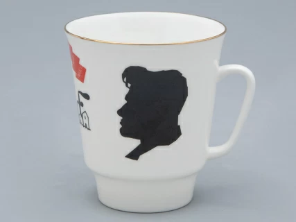 Чашка с блюдцем 165 мл форма Майская рисунок Русские писатели Маяковский, арт. 81.32128.00.1, 