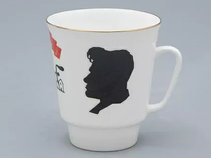 Чашка с блюдцем 165 мл форма Майская рисунок Русские писатели Маяковский, арт. 81.32128.00.1