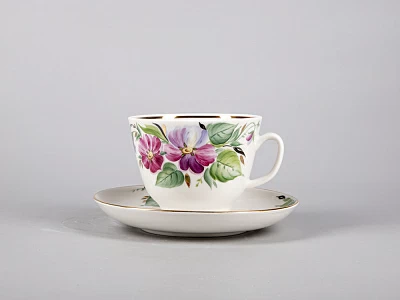 Чашка с блюдцем чайная 375 мл форма Подарочная рисунок Надежда арт. 81.10950.00.1