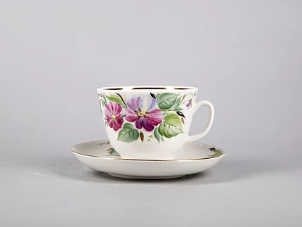 Чашка с блюдцем чайная 375 мл форма Подарочная рисунок Надежда арт. 81.10950.00.1