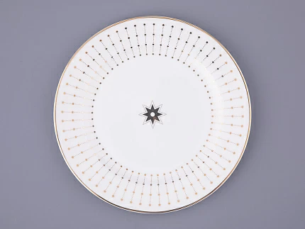 Тарелка плоская 200 мм форма Стандартная 2 рисунок Азур золотой арт. 80.93401.00.1