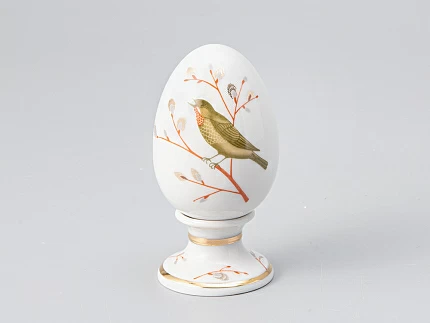 Яйцо пасхальное на подставке 82 мм форма Нева рисунок Весенняя песня арт. 80.65669.00.1 Яйцо пасхальное на подставке 82 мм форма Нева рисунок Весенняя песня арт. 80.65669.00.1