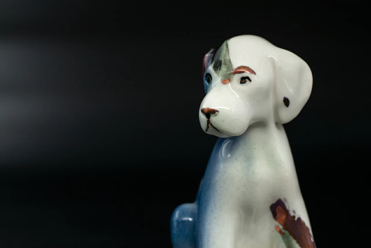 Скульптура Щенок Серый, арт 62.11229.00.1, 