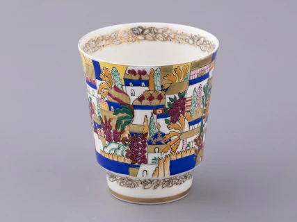 Чашка с блюдцем кофейная 165 мл.,  форма Майская,  рисунок Белые домики арт. 81.13844.00.1, 