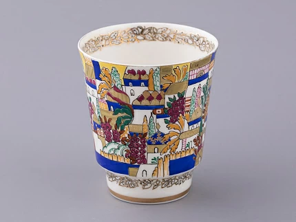 Чашка с блюдцем кофейная 165 мл форма Майская рисунок Белые домики арт. 81.13844.00.1