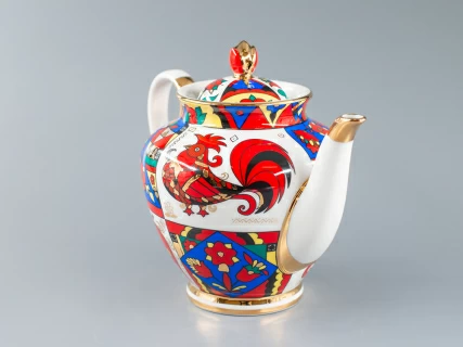 Чайник доливной форма Весенняя рисунок Народные узоры арт. 80.60810.00.1, 