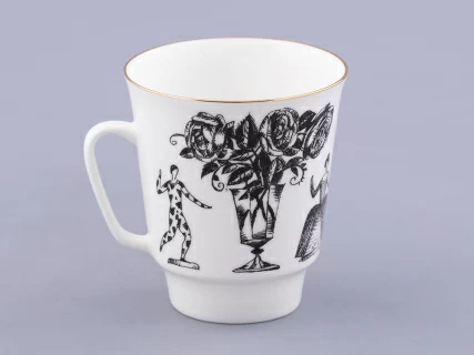 Чашка с блюдцем 165 мл форма Майская, рисунок Русские писатели Цветаева, арт. 81.32766.00.1, 