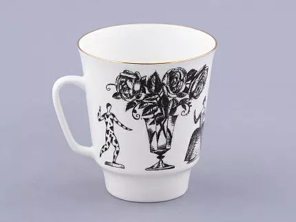 Чашка с блюдцем 165 мл форма Майская, рисунок Русские писатели Цветаева, арт. 81.32766.00.1