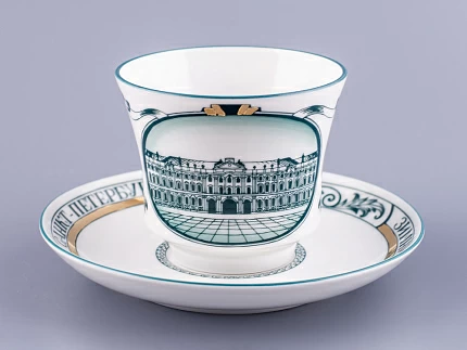 Чашка с блюдцем чайная 220 мл форма Банкетная рисунок Зимний дворец арт.  81.15309.00.1