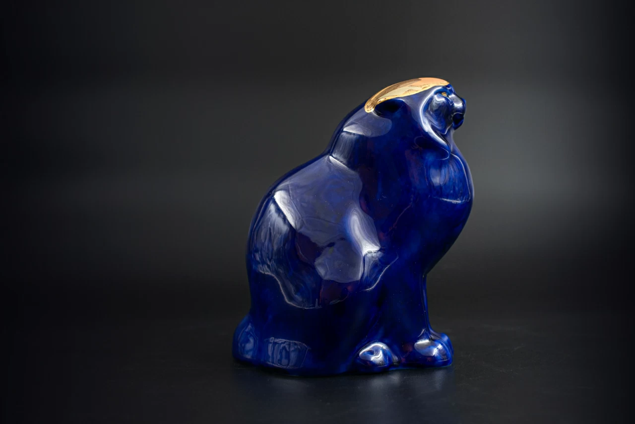 Скульптура Кобальтовый Кот, арт 62.15147.00.1, 
