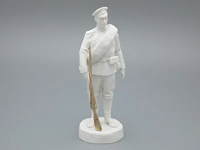 Скульптура Рядовой армейского полка эпохи Николая II, в подарочной упаковке, рисунок Белый бисквит, арт 81.33424.00.1