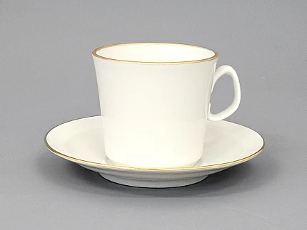 Чашка с блюдцем кофейная форма Молодежная, рисунок Золотая лента, арт 81.16426.00.1