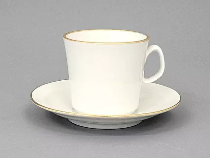 Чашка с блюдцем кофейная форма Молодежная, рисунок Золотая лента, арт 81.16426.00.1