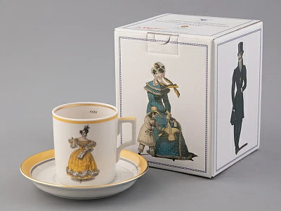 Чашка с блюдцем чайная 220 мл форма Гербовая рисунок Modes de Paris 1835 арт. 81.25416.00.1 Чашка с блюдцем чайная 220 мл форма Гербовая рисунок Modes de Paris 1835 арт. 81.25416.00.1