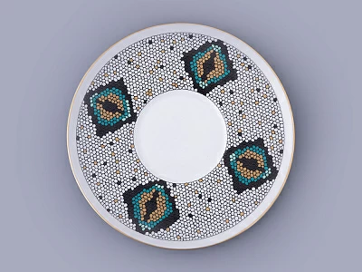 Чашка с блюдцем чайная. форма Колокол. рисунок Боа зеленый, арт. 81.32687.00.1