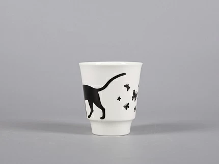 Чашка с блюдцем кофейная 165 мл форма Майская рисунок Мотыльки арт. 81.30661.00.1 Чашка с блюдцем кофейная 165 мл форма Майская рисунок Мотыльки арт. 81.30661.00.1