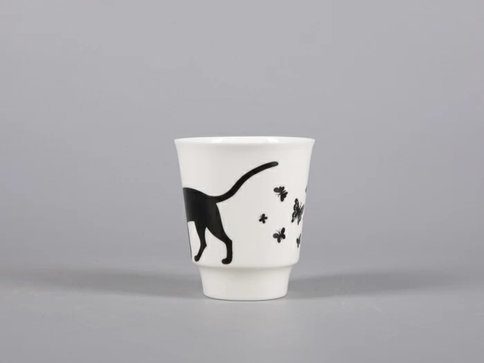 Чашка с блюдцем кофейная 165 мл форма Майская рисунок Мотыльки арт. 81.30661.00.1,  Чашка с блюдцем кофейная 165 мл форма Майская рисунок Мотыльки арт. 81.30661.00.1,