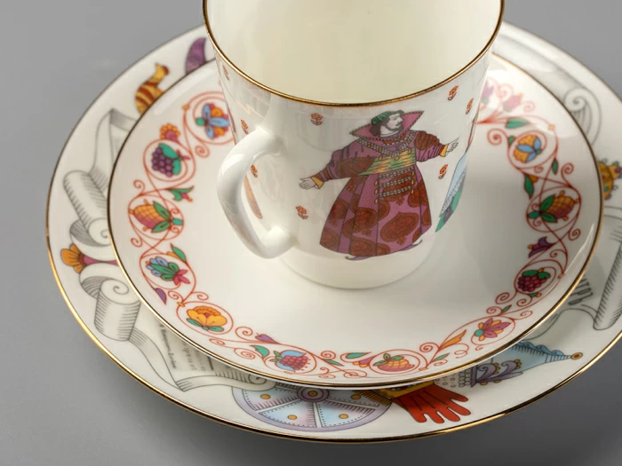 Трехпредметный комплект 165 мл форма Майская рисунок Царь Федор Иоаннович арт. 81.31364.00.1, 