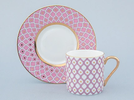 Чашка с блюдцем кофейная 115 мл форма Идиллия рисунок Астра 1 арт 81.32374.00.1