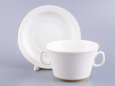 Чашка с блюдцем для бульона Молодежная Золотая лента арт. 81.10974.00.1