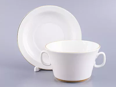 Чашка с блюдцем для бульона Молодежная Золотая лента арт. 81.10974.00.1