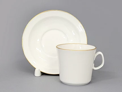 Чашка с блюдцем кофейная форма Молодежная, рисунок Золотая лента, арт 81.16426.00.1