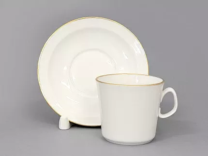 Чашка с блюдцем кофейная форма Молодежная, рисунок Золотая лента, арт 81.16426.00.1