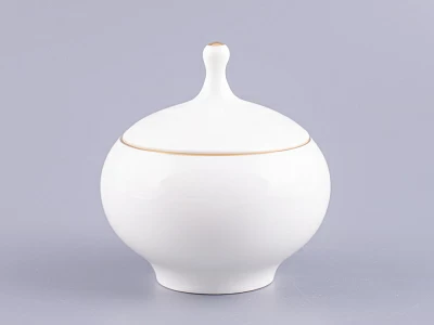 Сахарница форма Яблочко Золотой кант арт. 80.04411.00.1