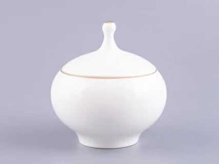 Сахарница форма Яблочко Золотой кант арт. 80.04411.00.1, 