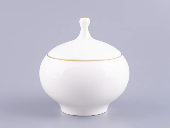 Сахарница форма Яблочко Золотой кант арт. 80.04411.00.1, 