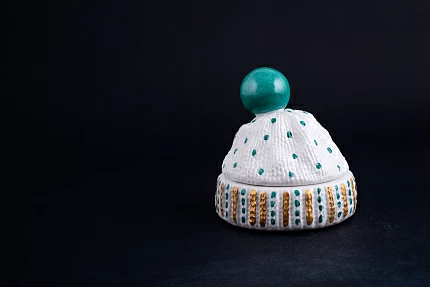 Шкатулка Детская Шапочка, рисунок Зеленый помпон, арт 60.14115.00.1