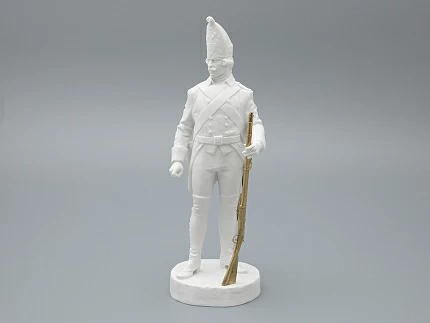 Скульптура Гренадер эпохи Павла I, в подарочной упаковке, рисунок Белый бисквит, арт 81.33429.00.1
