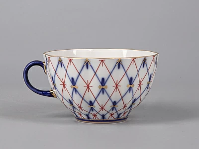 Чашка с блюдцем форма Тюльпан  рисунок Сетка 1950, арт. 81.30860.00.1