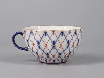 Чашка с блюдцем форма Тюльпан  рисунок Сетка 1950, арт. 81.30860.00.1, 