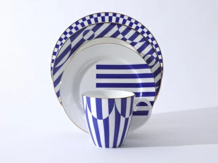 Тарелка глубокая 235 мм Стандартная-2 рисунок Да и нет Синий арт. 80.44733.00.1, 