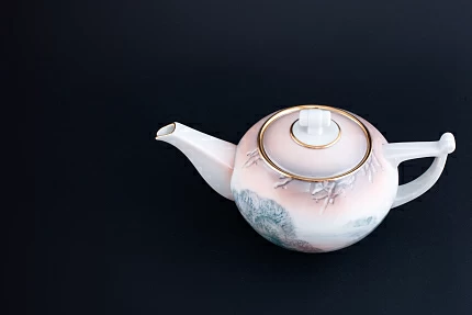 Заварочный Чайник Зима в деревне на форме Кострома арт 40.03496.00.1