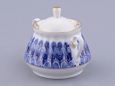 Сахарница форма Лучистая рисунок Незабудка арт. 80.05954.00.1