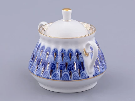 Сахарница форма Лучистая рисунок Незабудка арт. 80.05954.00.1